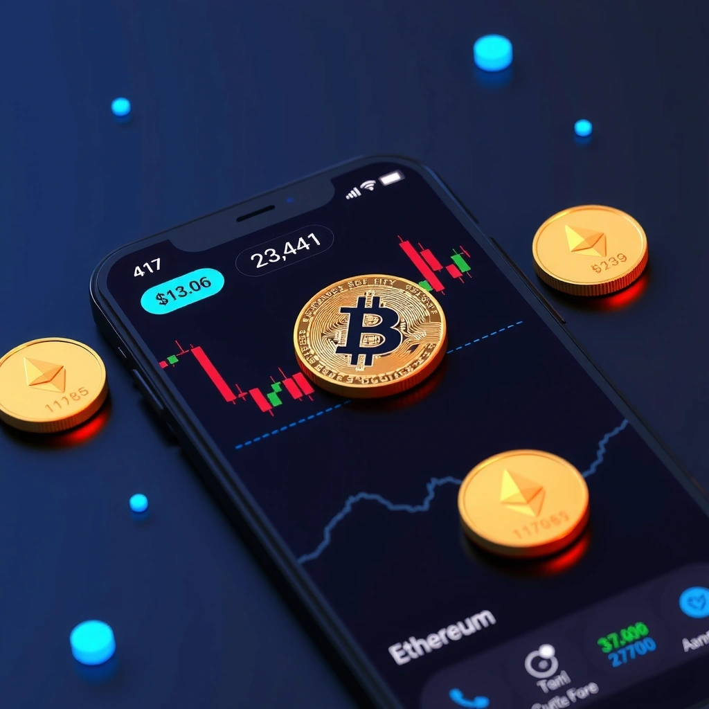 CryptoTrader Elite mobile app with Bitcoin and cryptocurrency trading